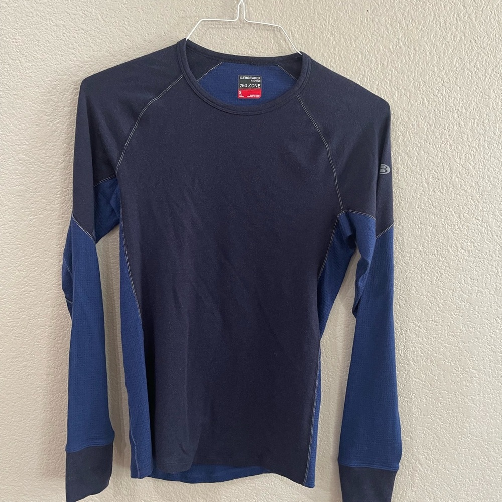 Icebreaker Dark and Light Blue Long Sleeve Shirt